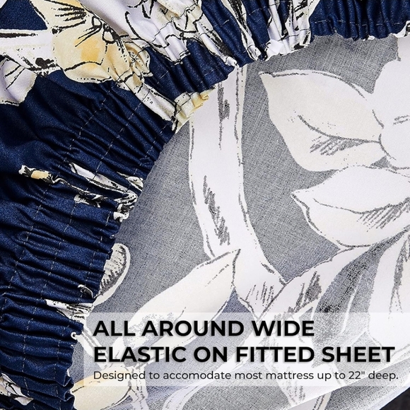 Tribeca Living Deep Pocket Queen Sheet Set - 300 Thread Count Cotton Sateen - Picture 5 of 9